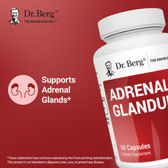 Product label for Dr. Berg Adrenal Glandular
