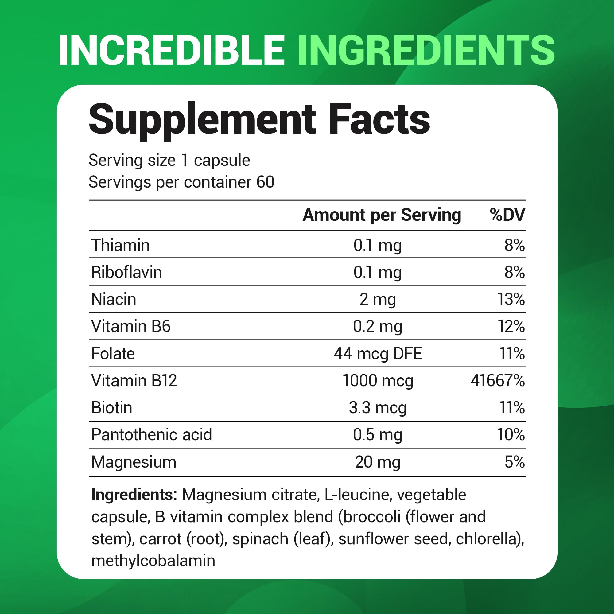 Dr. Berg B12 60-capsule bottle showing a 2-month supply