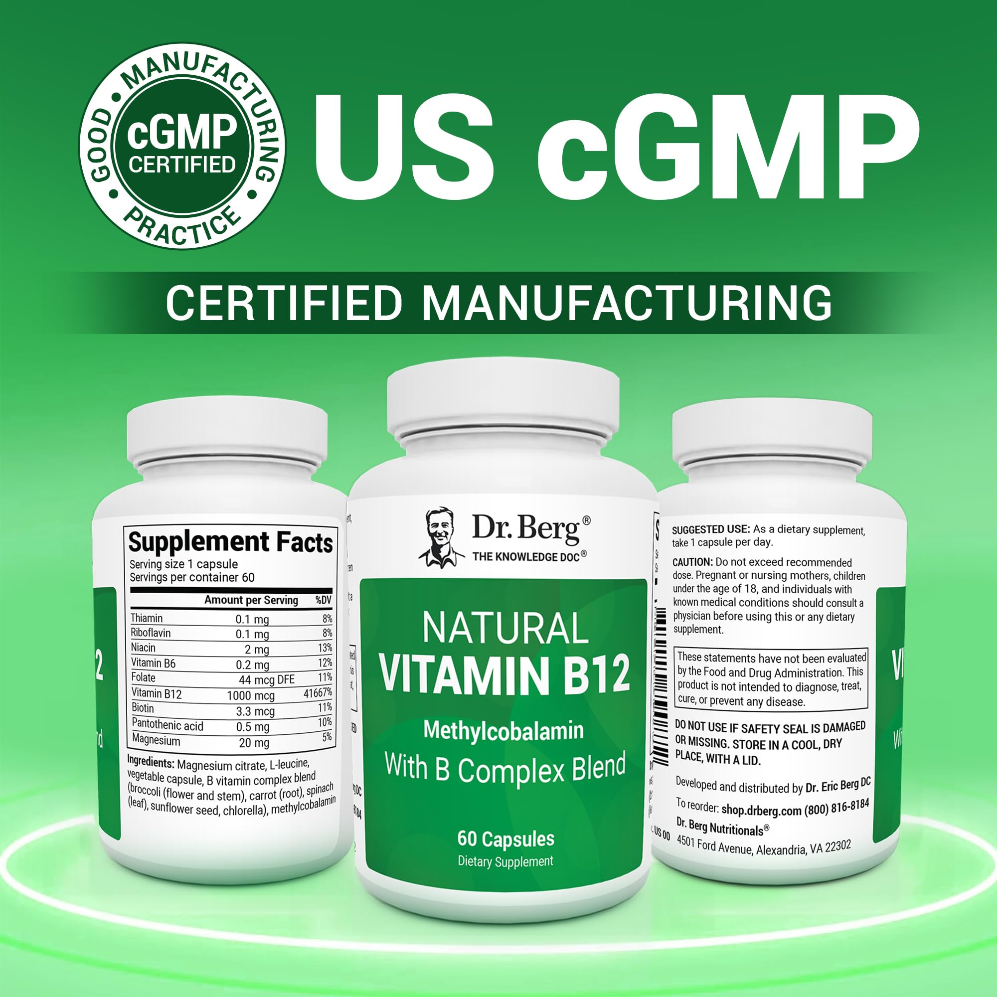 B12 with folate, magnesium and other B vitamins