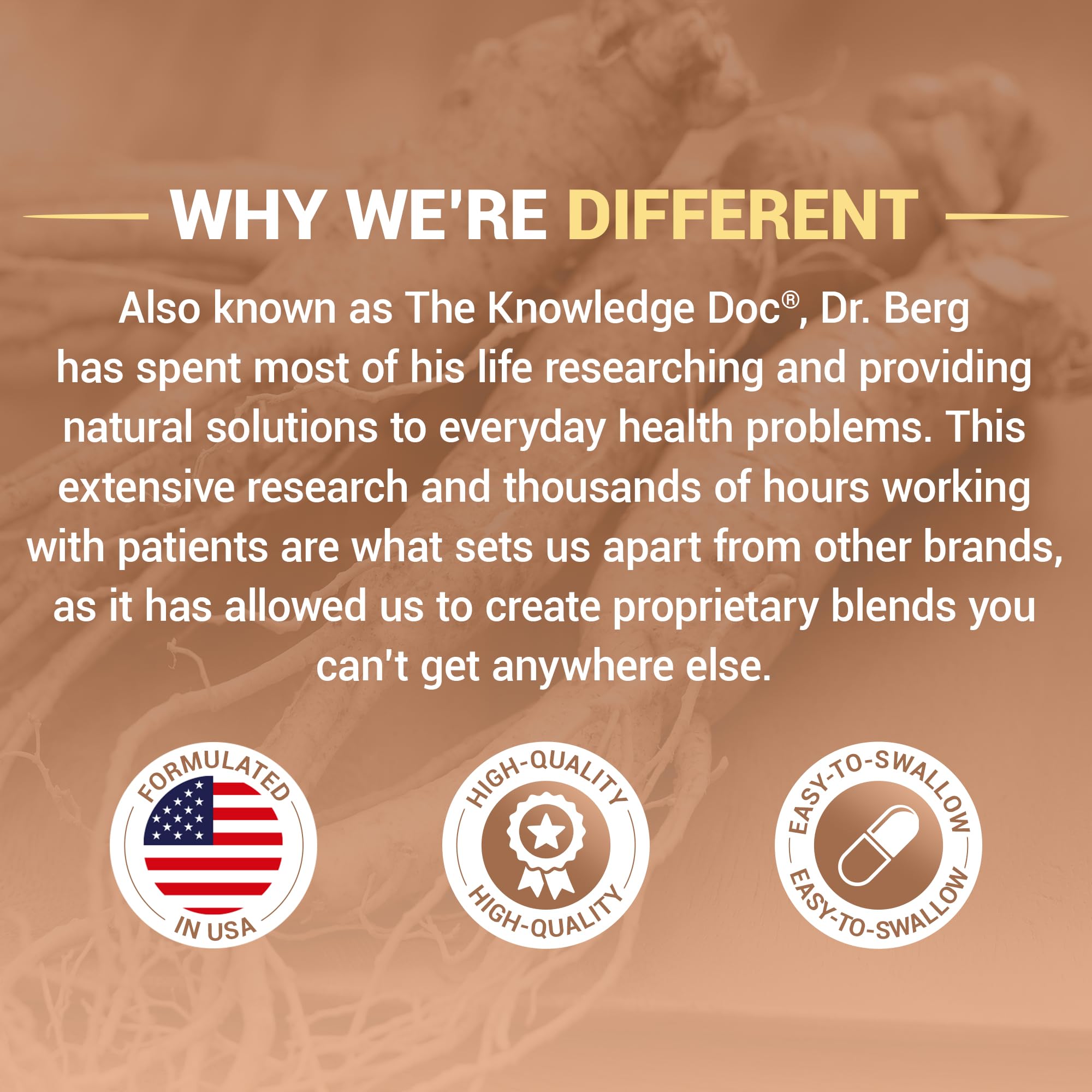 Dr. Berg blend with saw palmetto and biotin as a hair-supporting formula.