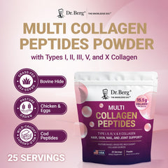 Unflavored collagen powder 25 servings label