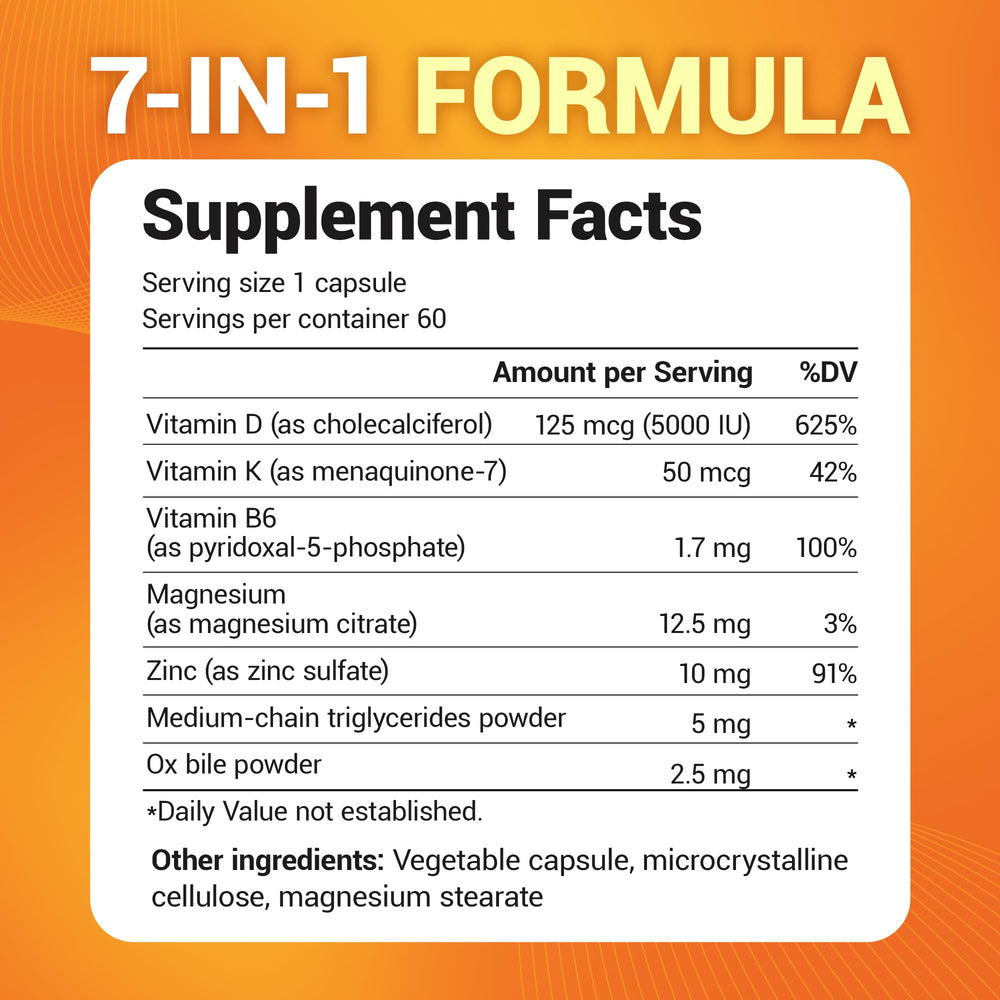 K2 D3 supplement with magnesium and MCT oil
