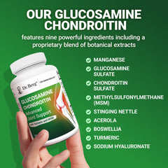 Hands holding Dr. Berg joint support bottle