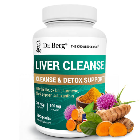 Bottle of Dr. Berg Liver Cleanse Detox Capsules with 60 capsules