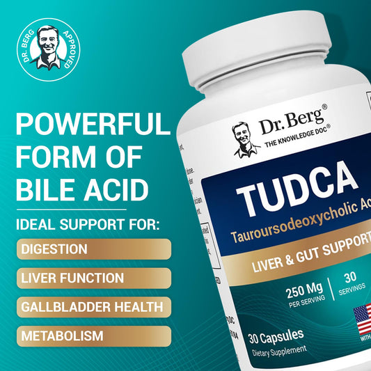 Close-up label showing 250 mg TUDCA per serving