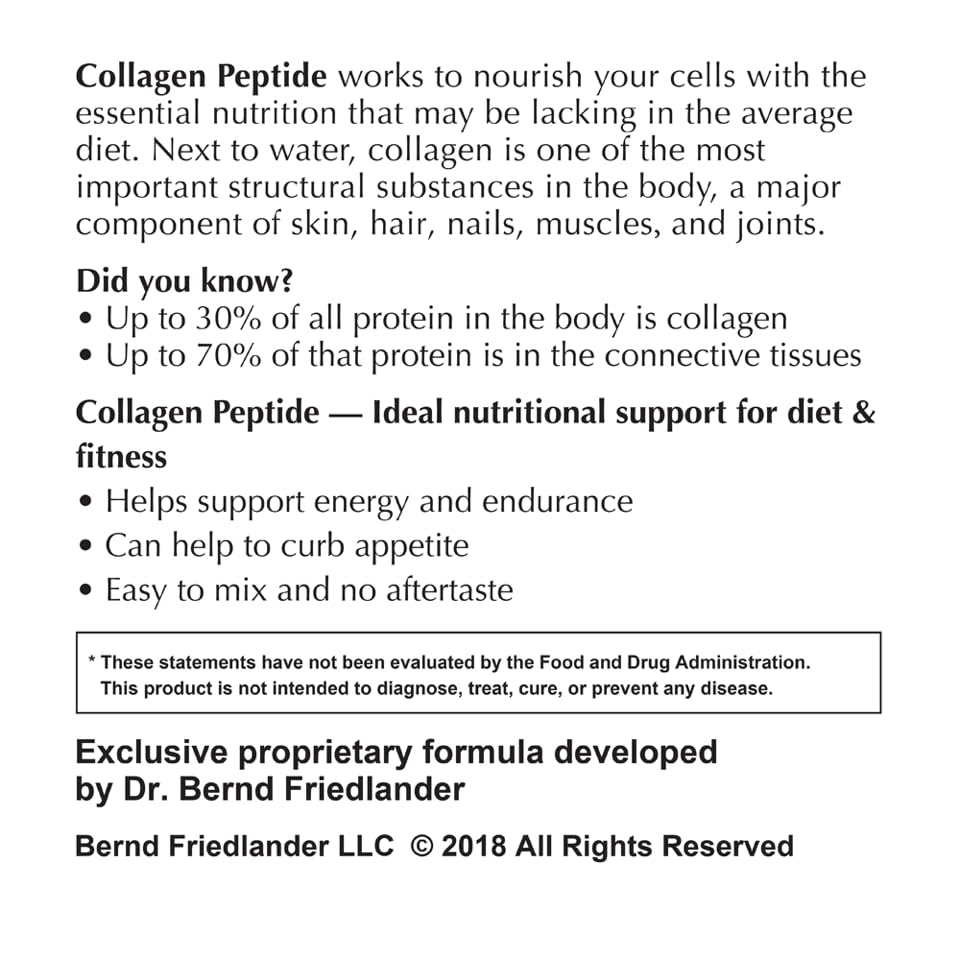 Serving scoop of collagen powder on a kitchen counter
