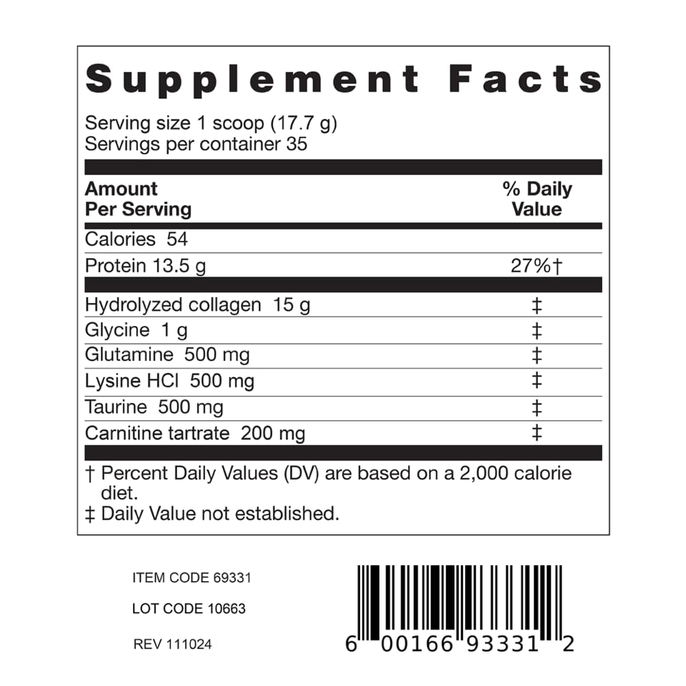 Close-up of the nutrition label and ingredients