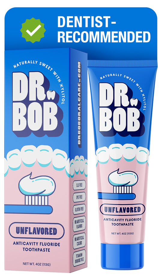 Dr. Bob Kids Toothpaste Unflavored packaging USA 4oz