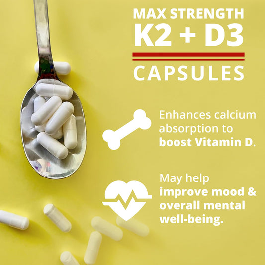 Dr. Boz K2+D3 Capsules bottle and label
