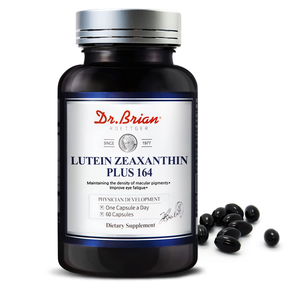 Bottle of Dr. Brian Lutein and Zeaxanthin eye supplements