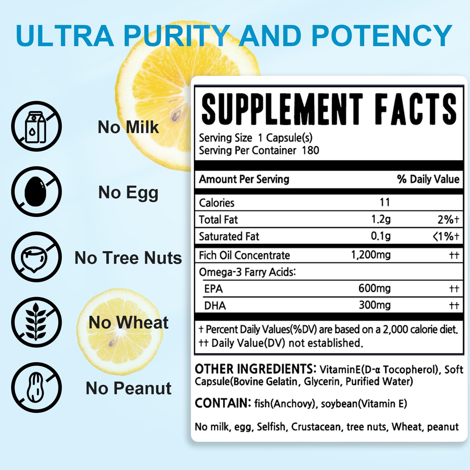 Purity and ingredient highlights on packaging