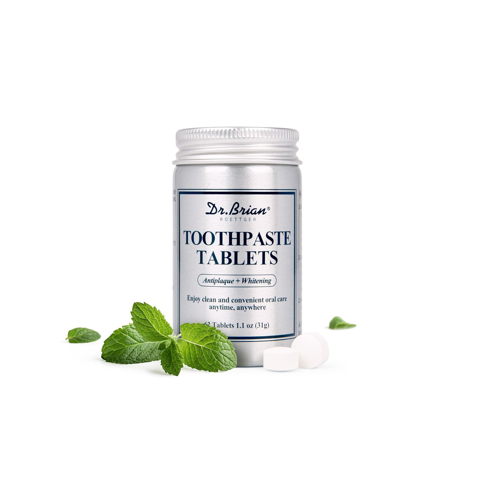 DR.Brian Toothpaste Tablets bottle with 62 mint tablets