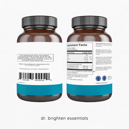 Omega Plus softgels close-up