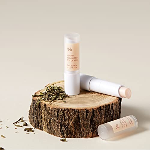 Dr. Ceuracle lip balm swatch shows creamy texture and light finish.