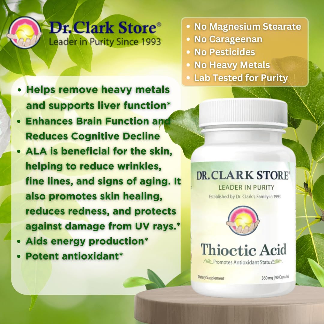 Ingredients label: Thioctic acid (R-alpha lipoic acid) in gelatin capsule