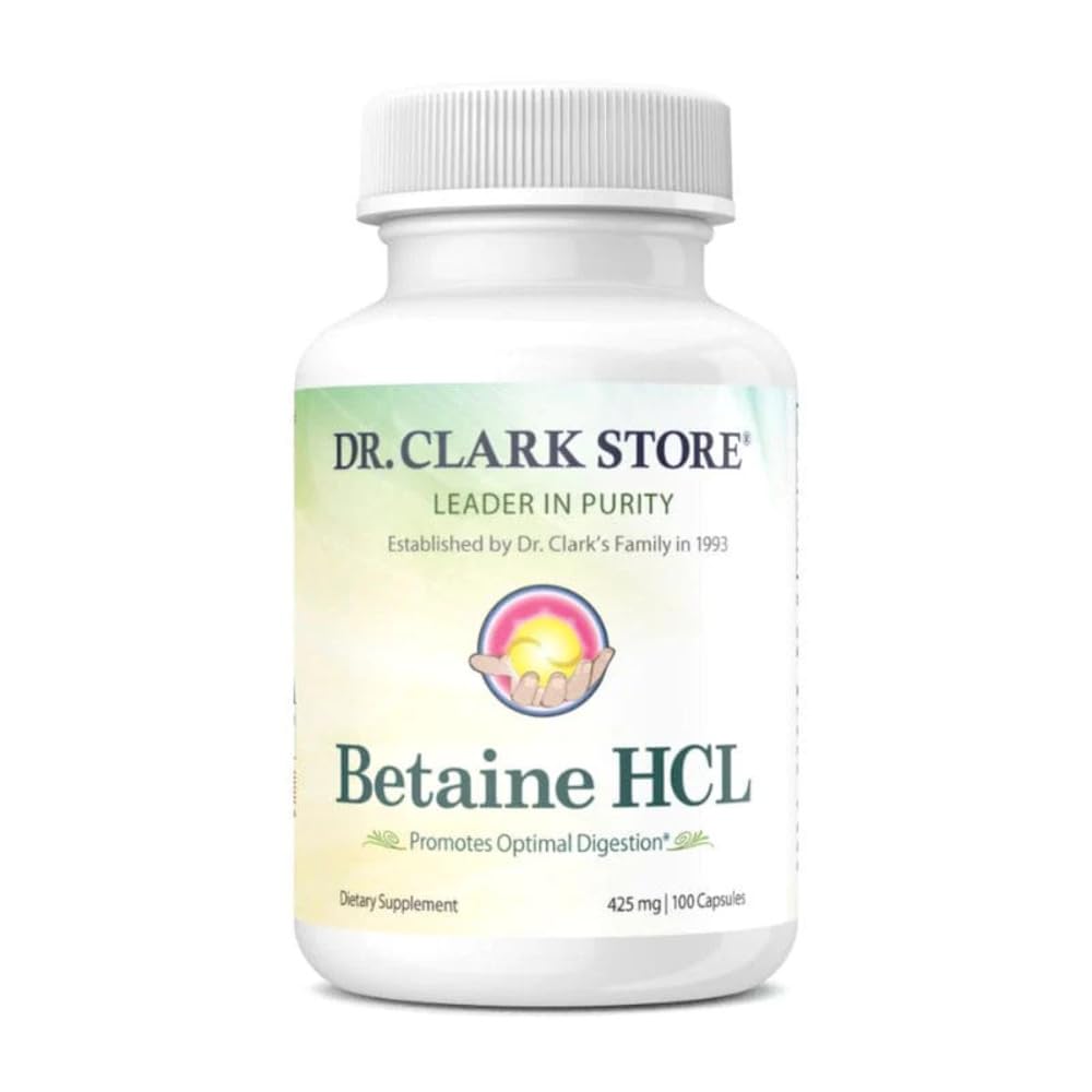 Dr. Clark Betaine HCL Digestive Enzymes bottle - pack of 2, front view