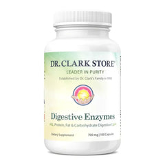 Dr. Clark Digestive Enzymes Supplement bottle label
