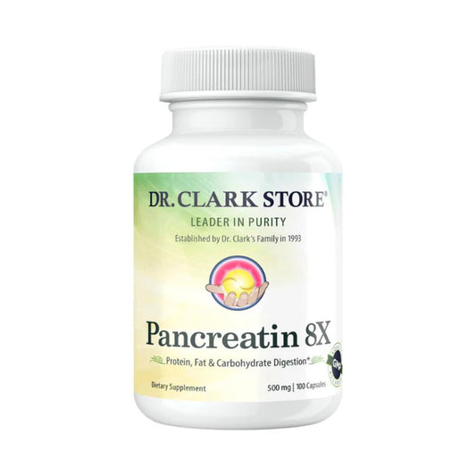 Hero image for Dr. Clark Pancreatin 8X enzyme supplement 500mg
