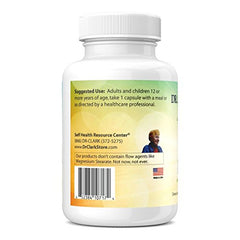 Back panel with supplement facts on bottle