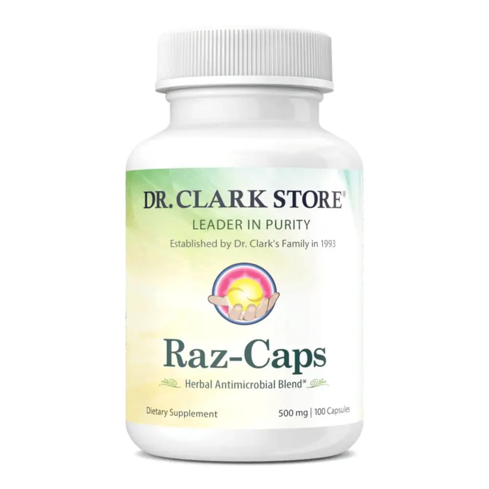 Dr. Clark Raz-Caps bottle front label
