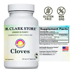 Usage directions for Dr Clark Store Cloves Vegetarian capsules