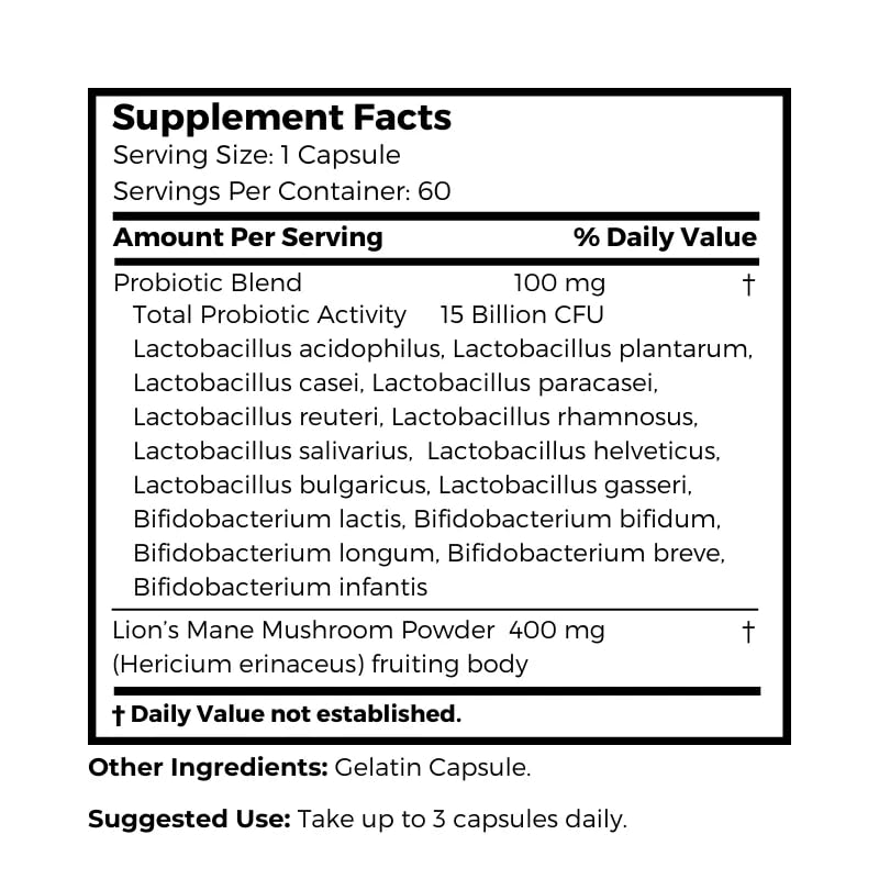 Lion’s Mane mushroom prebiotic supporting gut microbiome