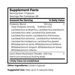 Lion’s Mane mushroom prebiotic supporting gut microbiome