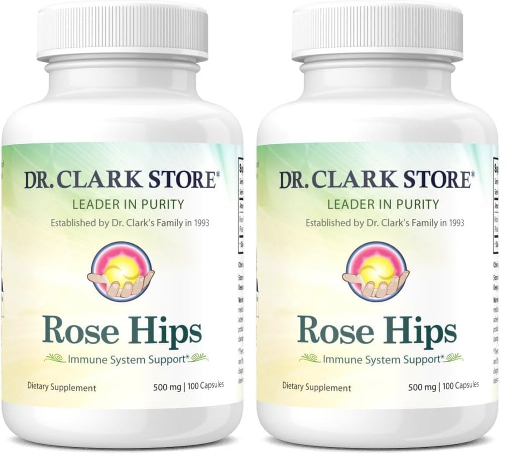 Front view of Dr Clark Rose HIPS Supplement bottle (Pack of 2)