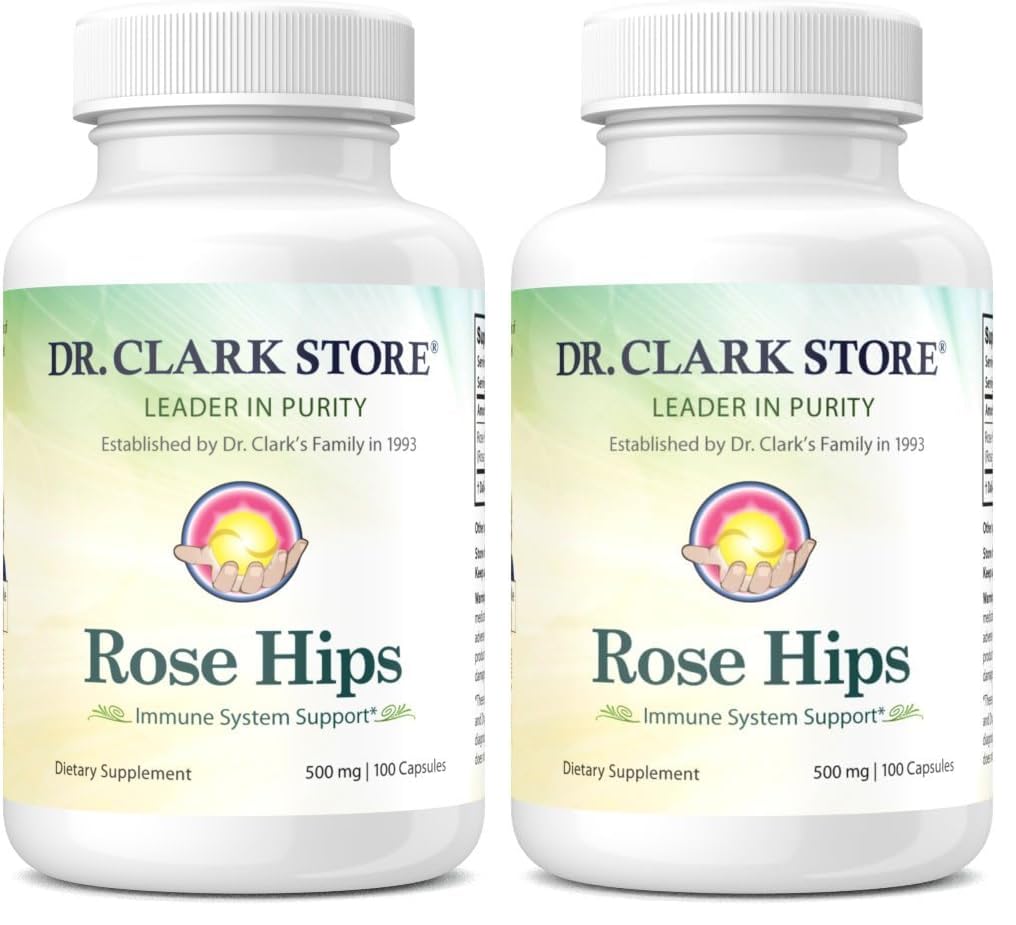 Front view of Dr Clark Rose HIPS Supplement bottle (Pack of 2)