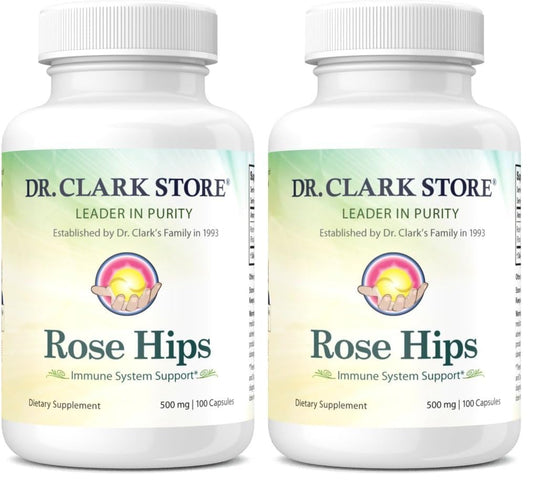 Front view of Dr Clark Rose HIPS Supplement bottle (Pack of 2)