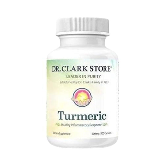 Dr Clark Store Turmeric Curcumin 500mg bottle with 100 capsules