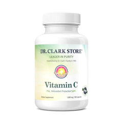 Bottle of Dr Clark Vitamin C 1000mg Liposomal immune support