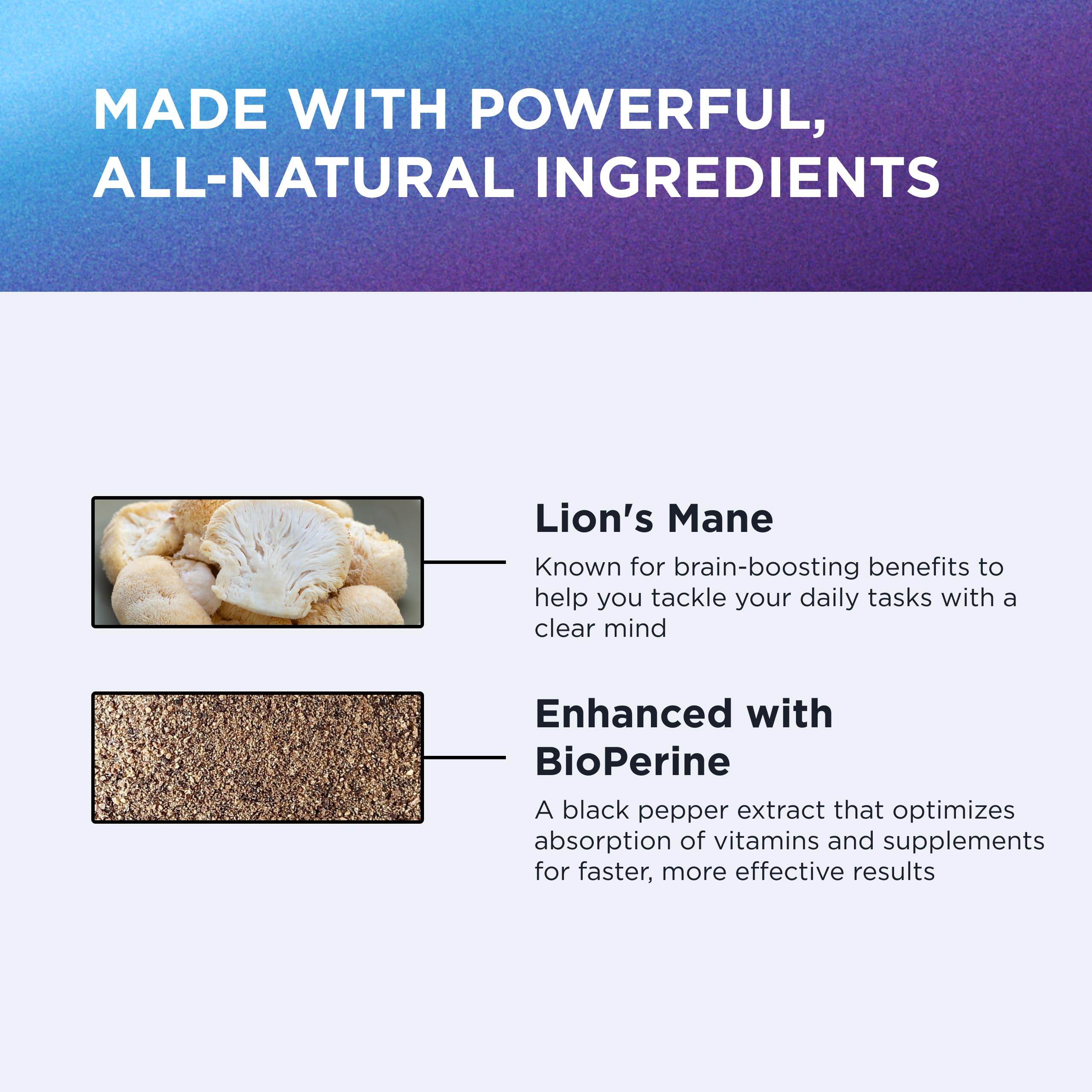 Lifestyle image of a focused individual using nootropic Lion's Mane