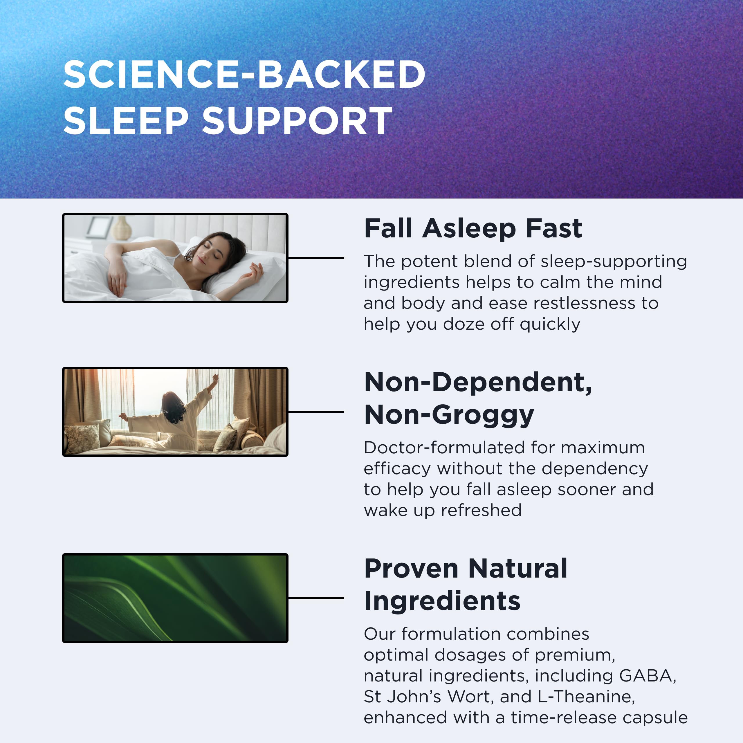 Doctor-formulated sleep aid concept image