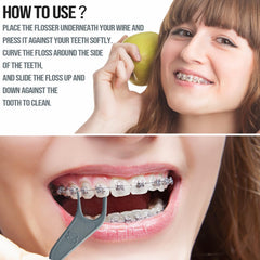 Two-pack box of Dr. Emma Mint Flossers for braces