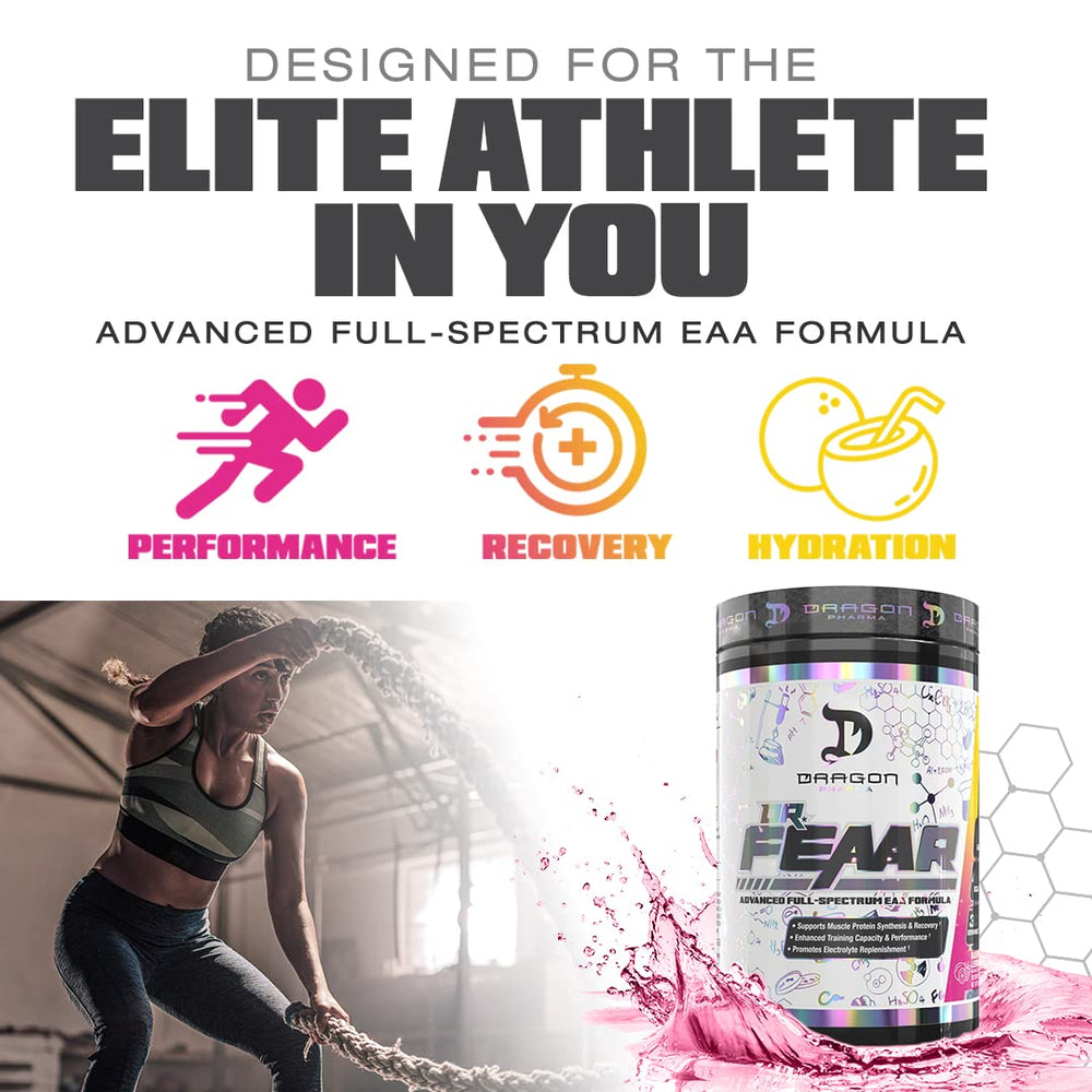 Graphic showing DR. FEAAR ingredients and Peak02