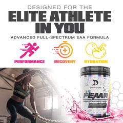 Graphic showing DR. FEAAR ingredients and Peak02