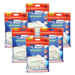Dr. Fresh Kool Floss Picks – 360 total (60-count packs x 6)