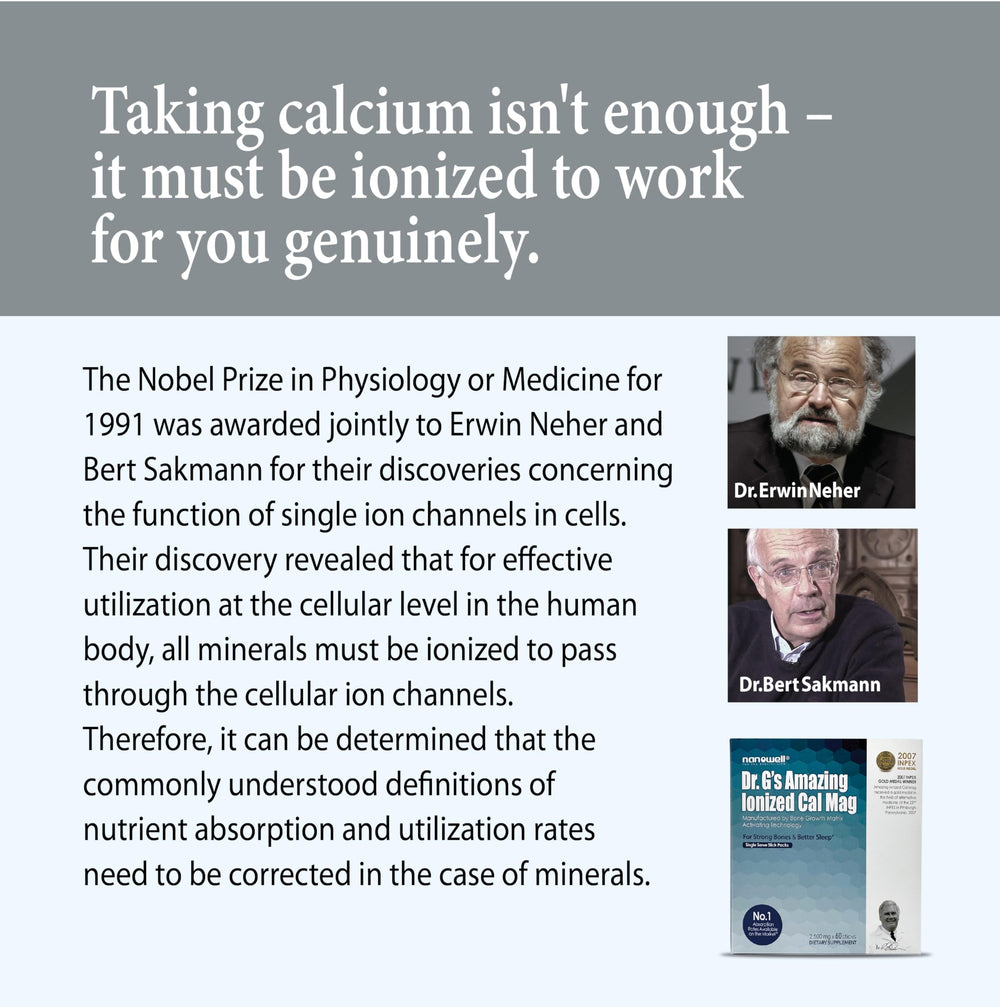 180-count box with product label for Dr G's Ionized CalMag