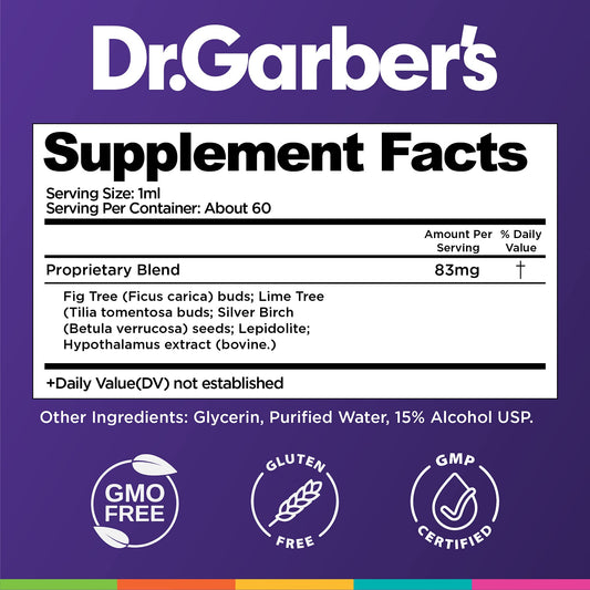Front view of Dr. Garber's Stress Support Drops bottle