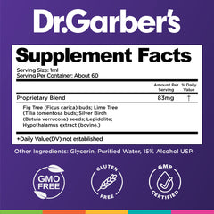 Front view of Dr. Garber's Stress Support Drops bottle