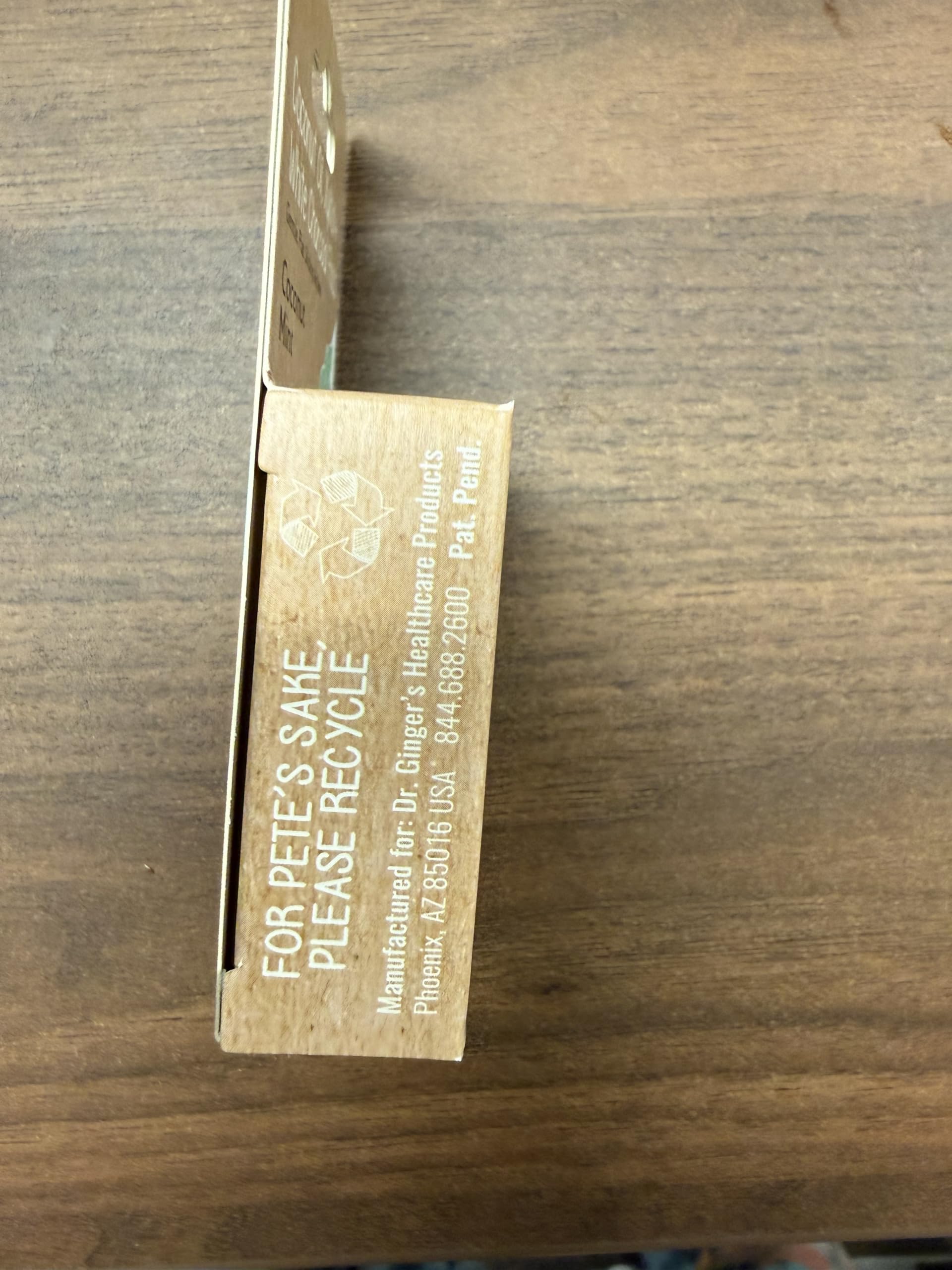 32-yard floss per pack label on Dr. Ginger's product