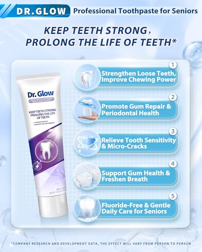 Hydroxyapatite toothpaste for gum repair in seniors
