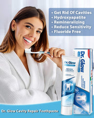 Close-up of hydroxyapatite toothpaste ingredients