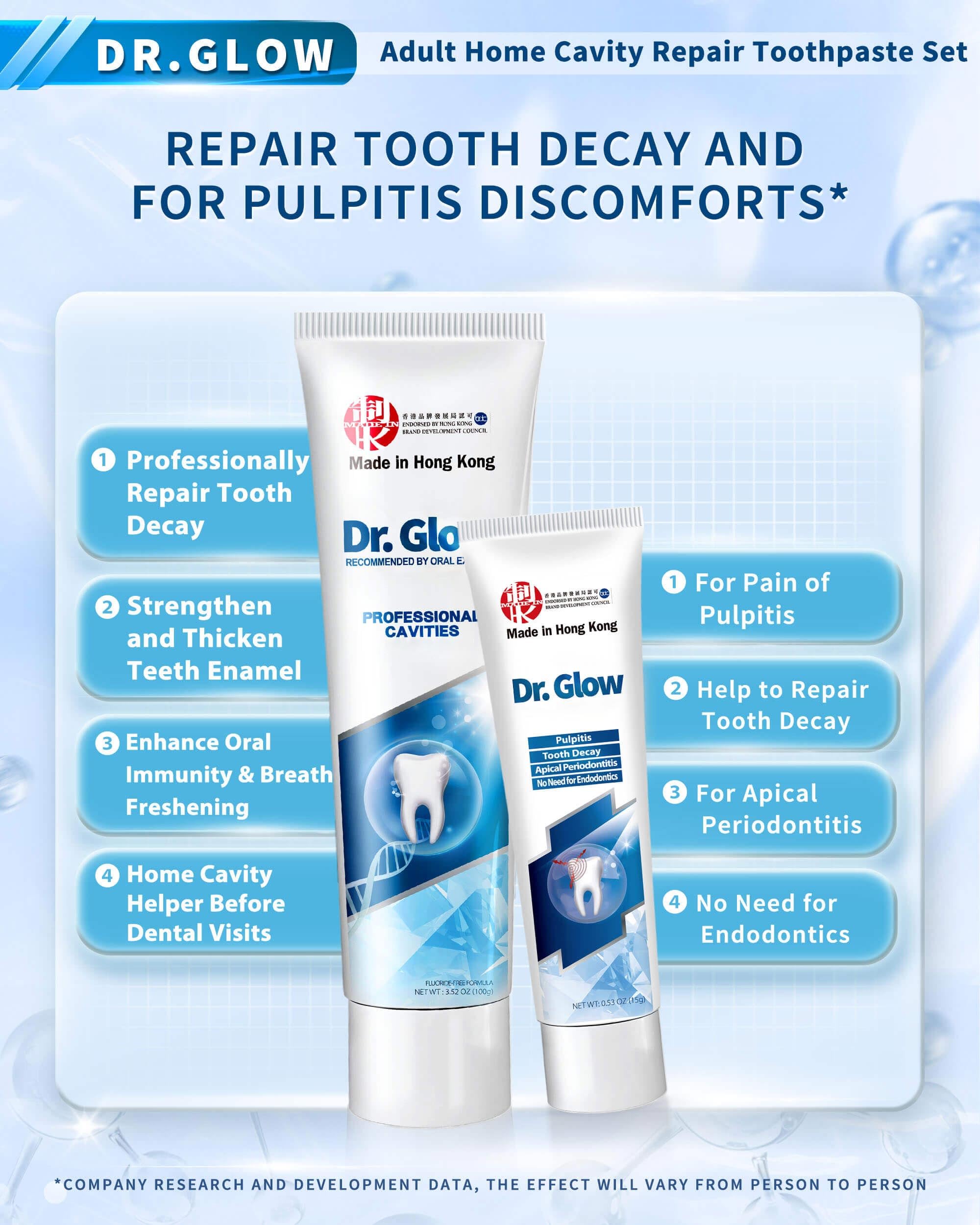 Dr. Glow Oral Care Cream two-pack packaging