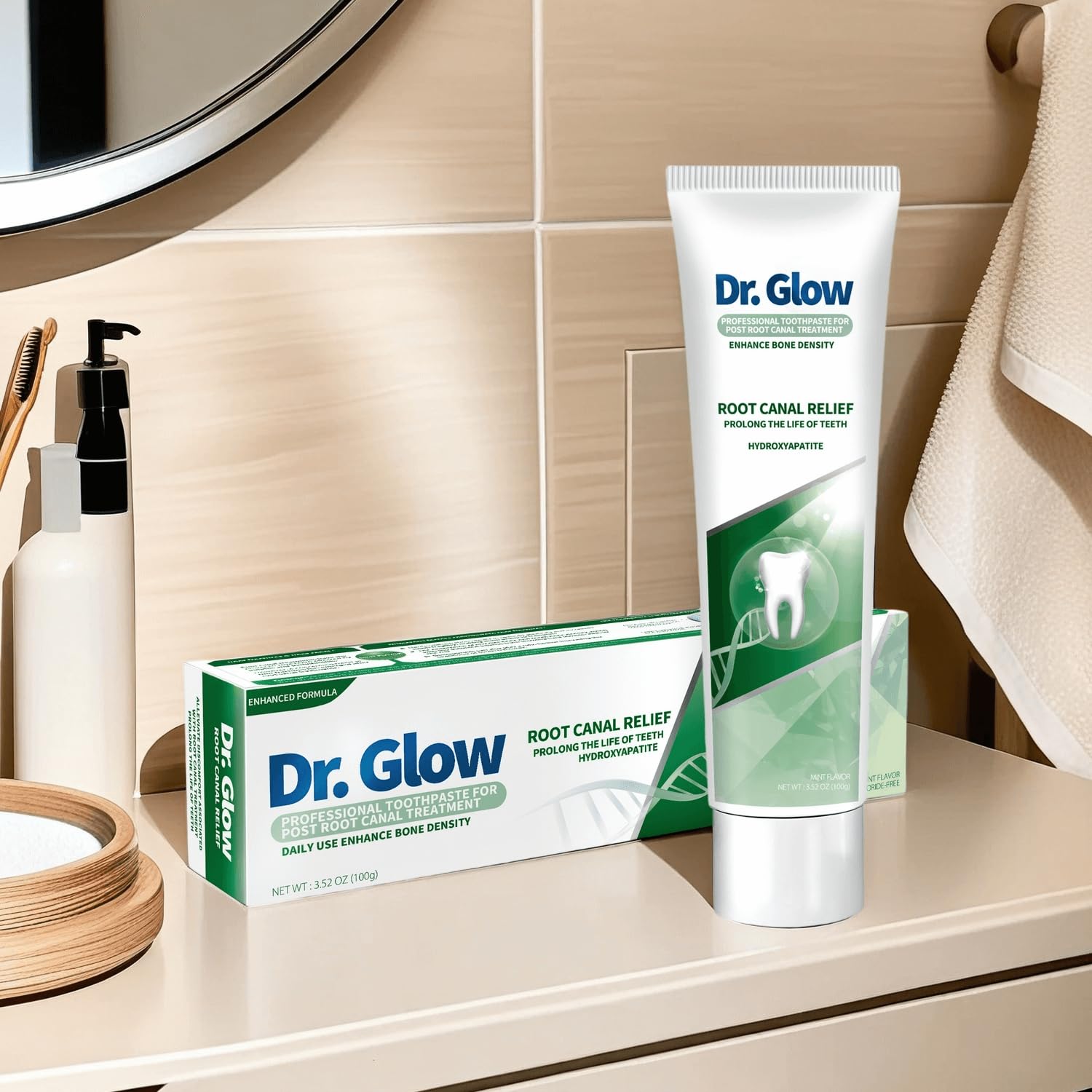Daily-use toothpaste for root canal recovery and enamel protection