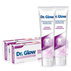 Two-tube hero image for Dr. Glow Gum Repair toothpaste