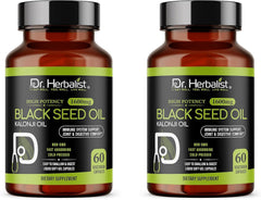 Dr. Herbalist Black Seed Oil Capsules bottle with 120-count label