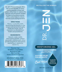 Usage image: Apply 1-2 cm of Dr Jen’s Moisturizing Gel on the tongue