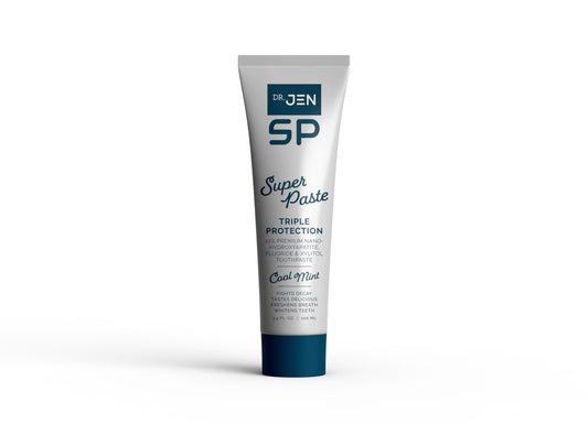 Dr. Jen Super Paste toothpaste with Fluoride and 10% Nano-Hydroxyapatite – Cool Mint, 3.4 oz